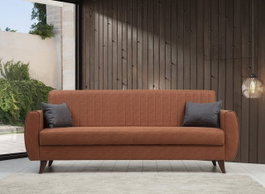 Atelier Del Sofa Sofá Cama de 3 Plazas Rojo Teja